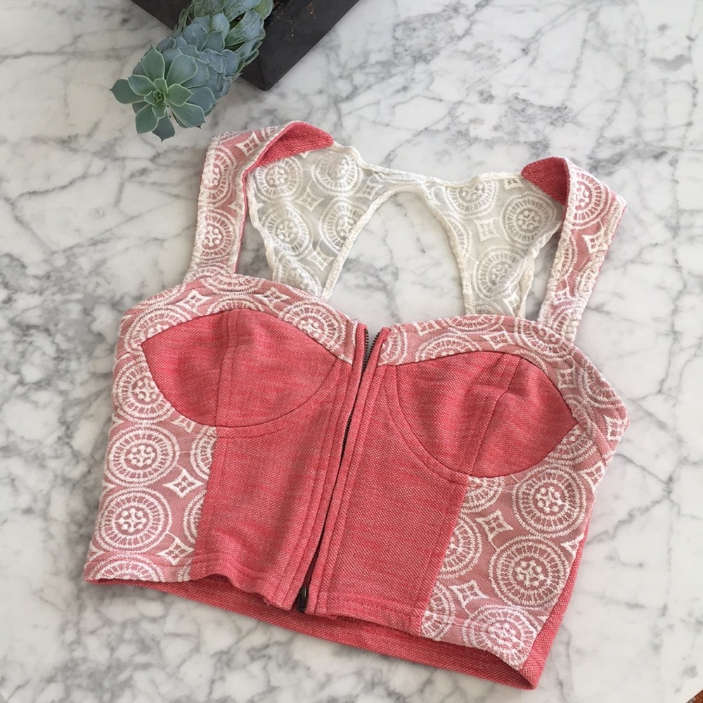 Peach crop top